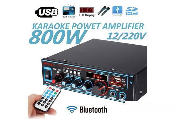 Bluetooth Pojačalo BT-309A sa Digitalnim Plejerom