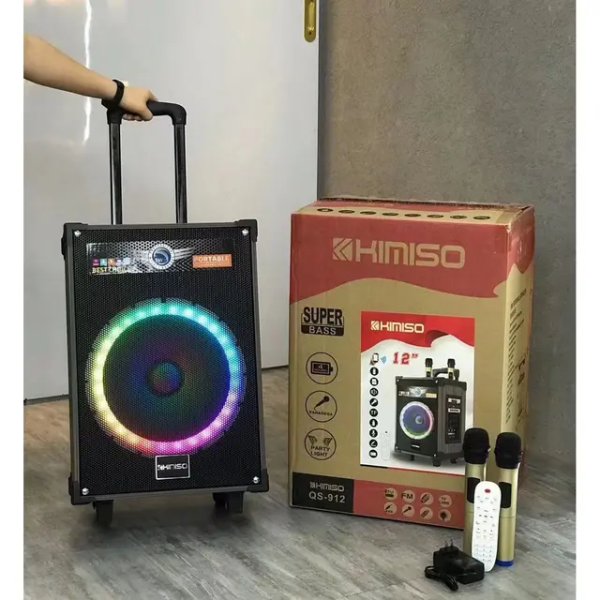 Bluetooth Karaoke Zvučnik 12 inča + 2 Bežična Mikrofona