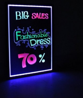 LED Piši-Briši Tabla 60x80 cm