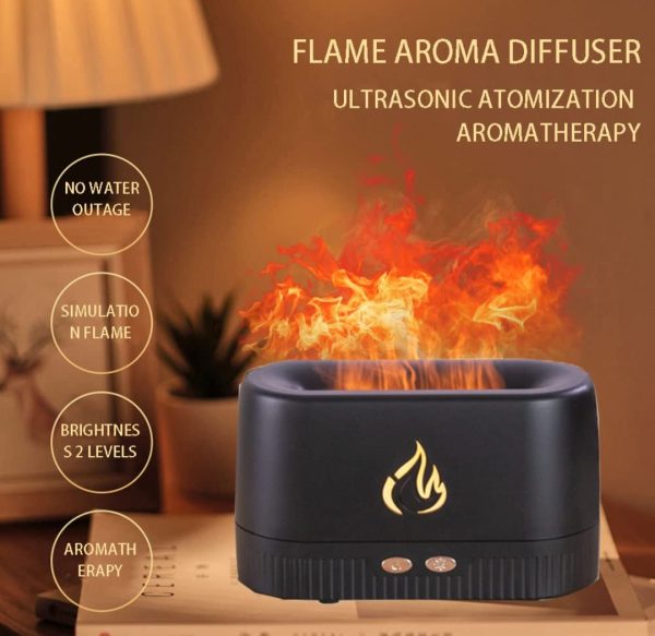 Aroma Difuzer sa Efektom Plamena LA-0630, Crni
