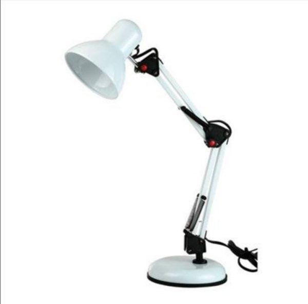 Stona Lampa za Manikir sa Postoljem, Bela