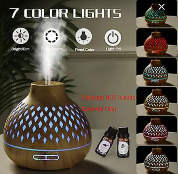 Aroma Difuzer sa 7 LED Boja i Daljinskim - 400 ml