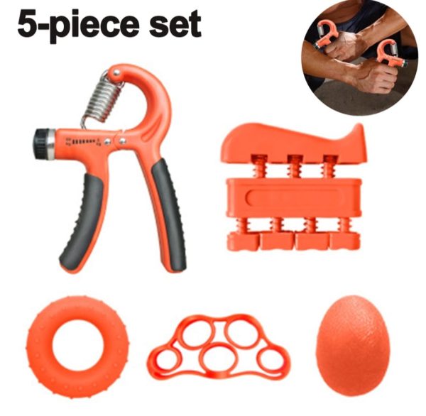 Set za Jačanje Šake i Podlaktice 5u1 (Narandžasti)