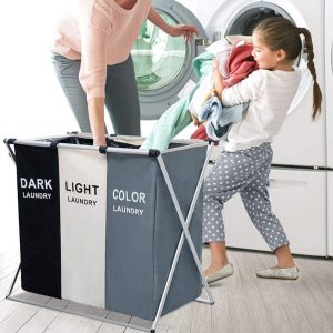 3-in-1 Laundry Hamper with Three Compartments