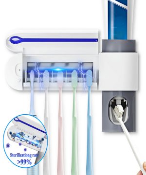 Držač za Četkice sa UV Sterilizatorom i Dozerom za Pastu