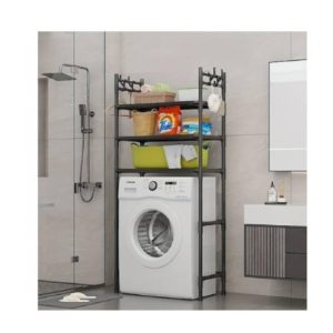 Shelf Above Washing Machine with Towel Rack