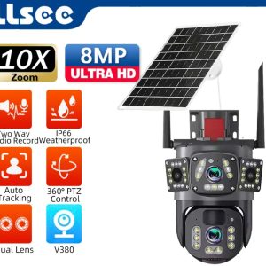 Solarna 4G kamera 4K sa 4 sočiva (V380 Llsee)