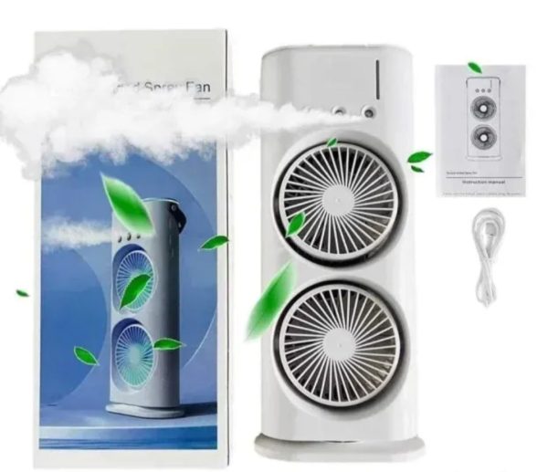 LED klima ventilator sa ovlaživačem i 2 ventilatora