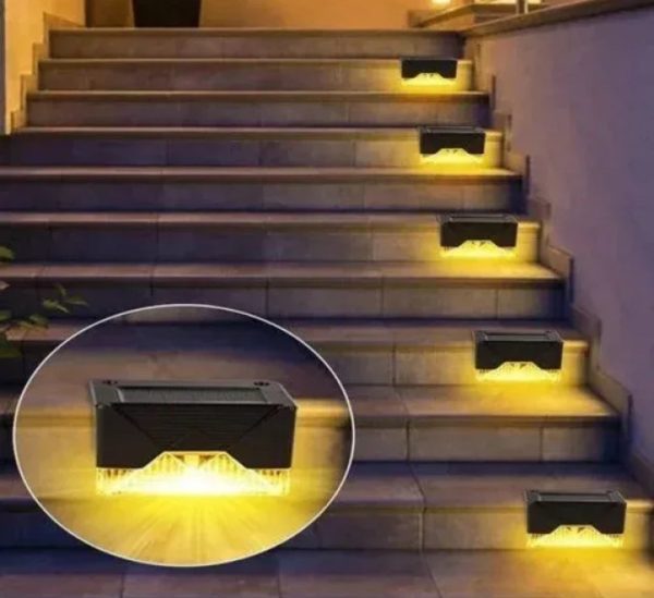 Solarne LED Lampe za Stepenište - Set 4 Komada