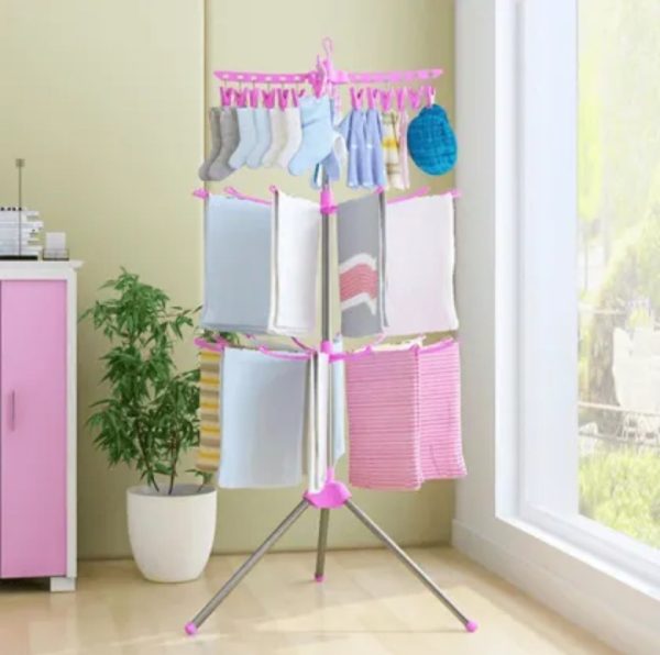 Sušilica za Veš na Tri Nivoa 170 cm sa Rotacijom