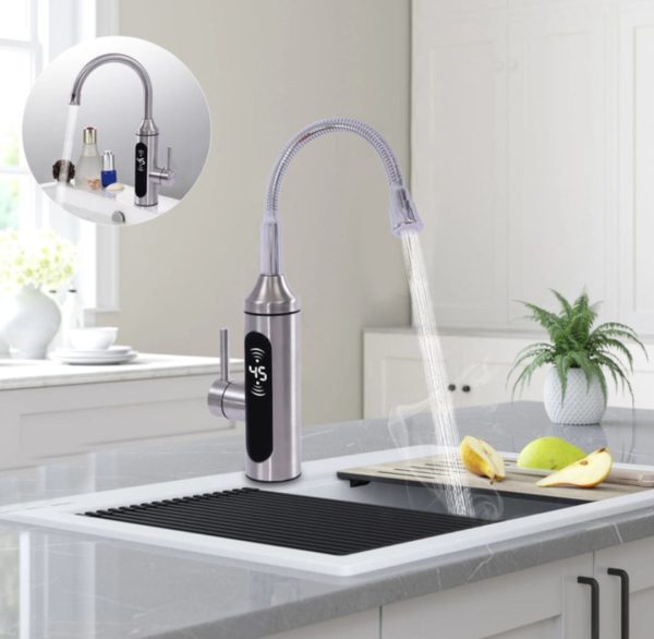 Delimano Protočna Slavina Bojler sa Fleksi Crevom, Inox