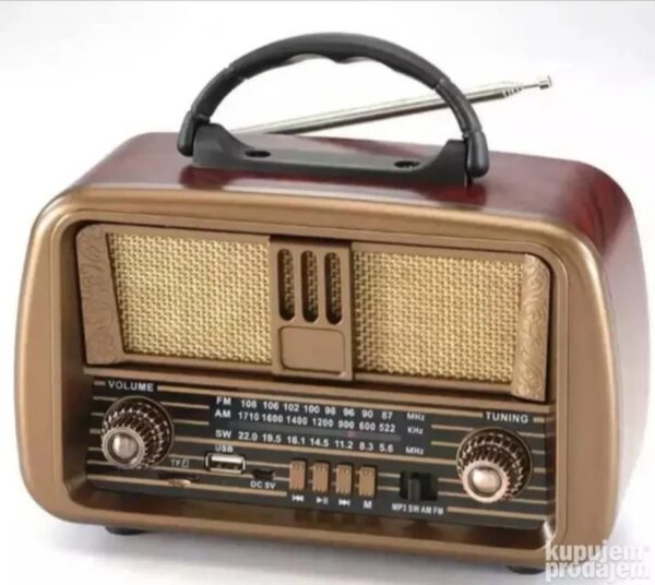 Retro Bluetooth zvučnik - FM/AM/SW radio, USB, TWS