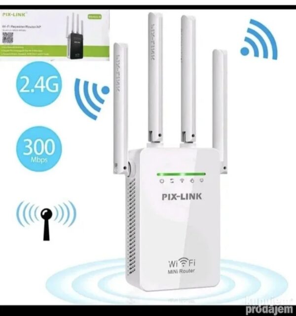 Pojačivač WiFi signala - 4 antene, 300Mbps ripiter