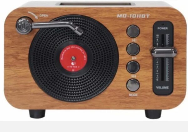 Retro Bluetooth zvučnik MD-1011BT — FM radio, mini