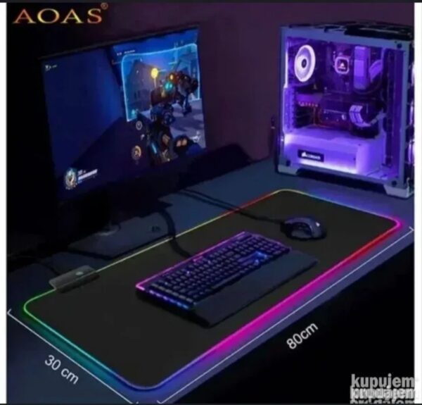 RGB podloga za miša 30x80 – 9 režima svetla