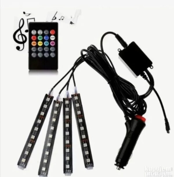 LED RGB auto svetla sa daljinskim upravljačem