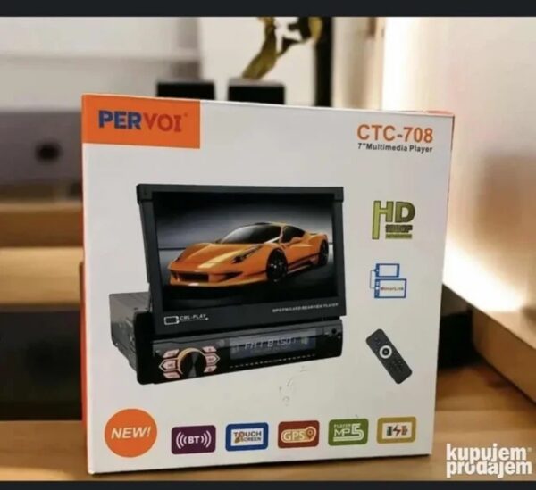 Auto multimedija PERVOI CTC 708 - MP5 1DIN Bluetooth