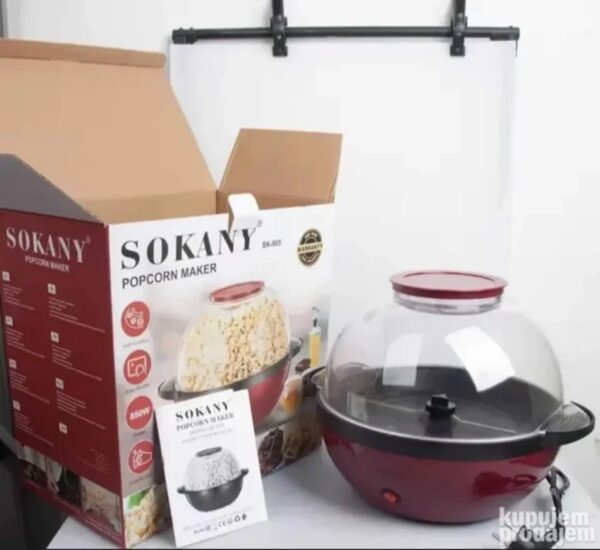 Mašina za kokice Sokany SK-905 - 3.6L, gotovo za 4 min