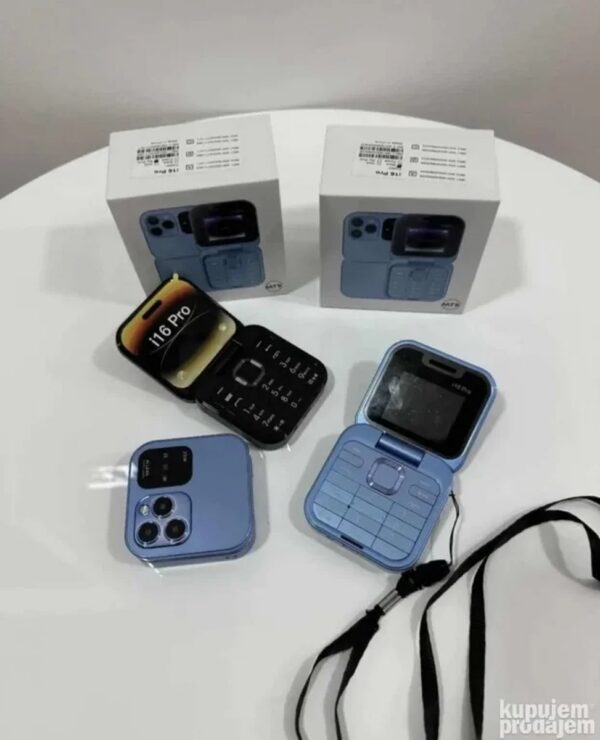 Mini preklopni telefon i16 Pro — Dual SIM, srpski