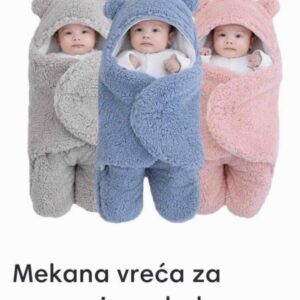 Mekana vreća za spavanje za bebe sa kapuljačom i ušima