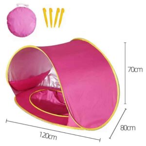 Plažni šator za bebe sa bazenčićem, roze